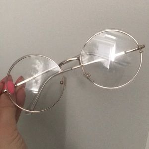 Gold rim fake glasses